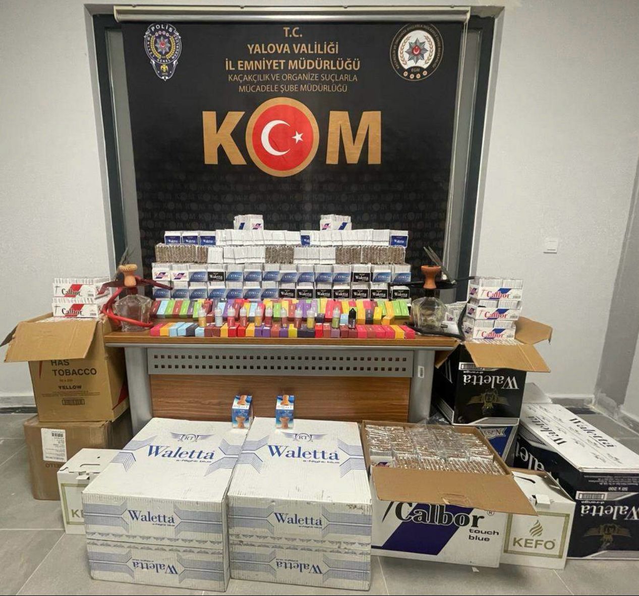 Yalova Kaçakçılık ve Organize Suçlarla Mücadele Şube Müdürlüğünce Yalova il genelinde...